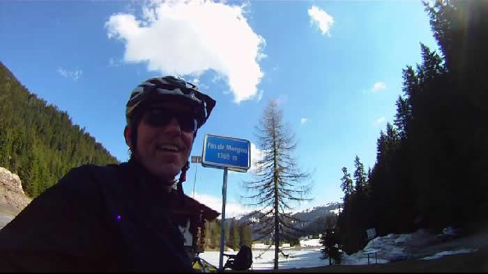 Daniel au sommet du col Champex