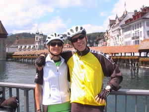 Daniel et Chantal près du KapelBrücke