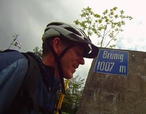 Daniel au sommet du col du Brunig