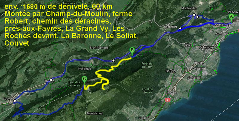 itinéraire 4ème ascension