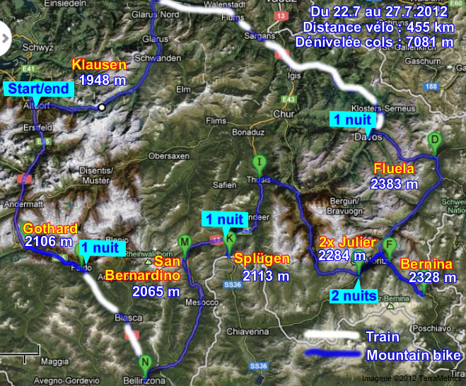 Map du tour 2012
