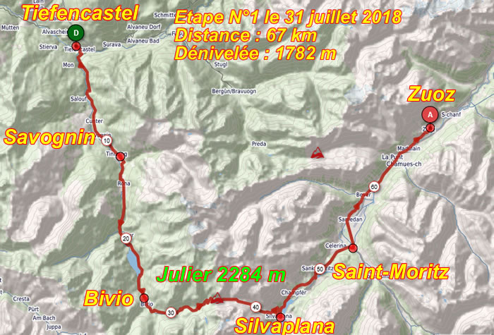 itinéraire étape 1