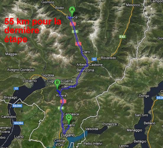 Itinéraire de l'étape 6